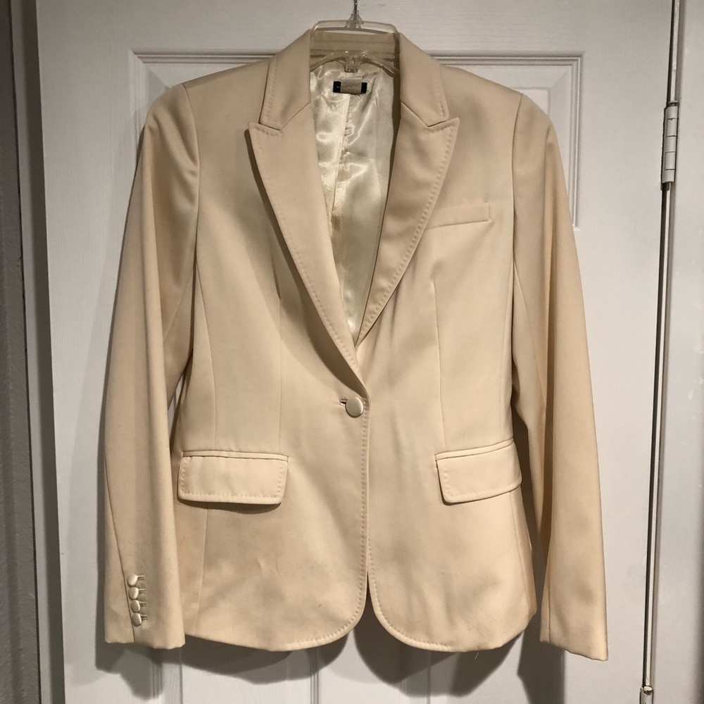 J Crew Wool Blazer Jacket White